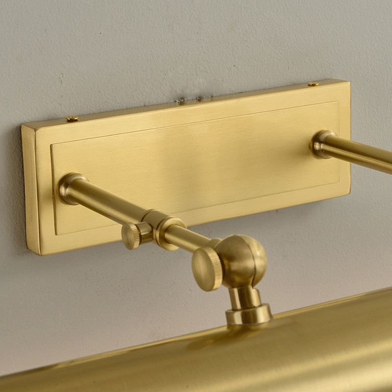 Solid Brass Modern Bath Bar 2 - Light Cylinder Bathroom Vanity Lighting in Black / Gold