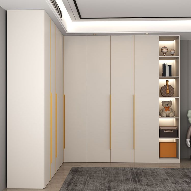 Contemporary Style Wardrobe Armoire Engineered Wood Wardrobe for Home