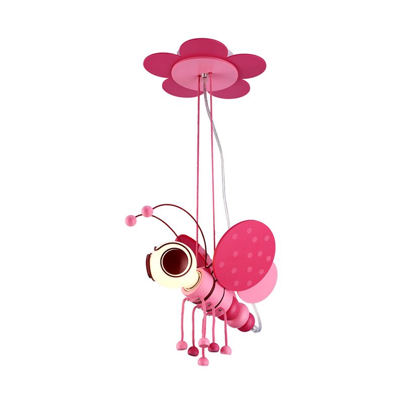 Illuminazione a forma di sospensione ape in stile per bambini metallizzato a 1 asilo a sospensione su soffitto.