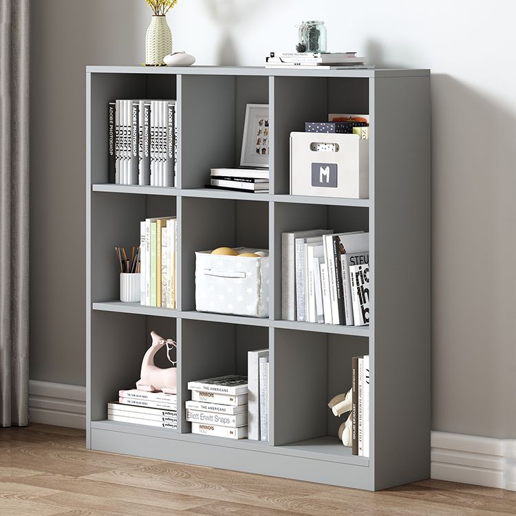 Contemporary Style Wood Bookshelf Closed Back Bookcase for Office