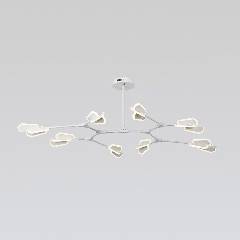 Iluminación de techo en forma de rama posmoderna sala de estar metálico lámpara lámpara de lámpara de lámpara