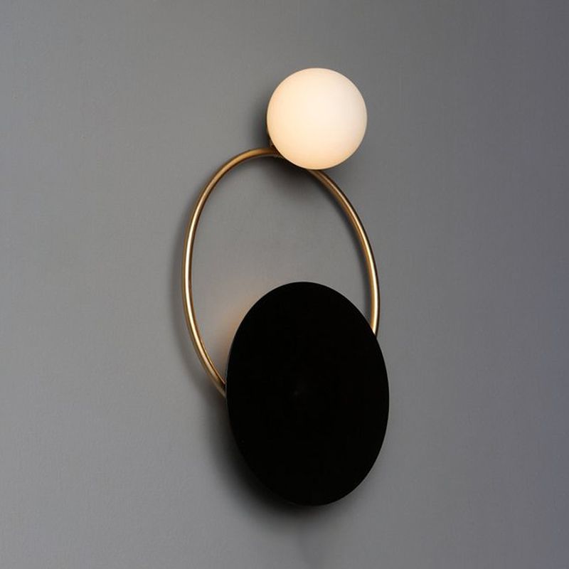Geometric Wall Mount Lamp Ring with 2-Light Contemporary Minimalist Style Wall Light