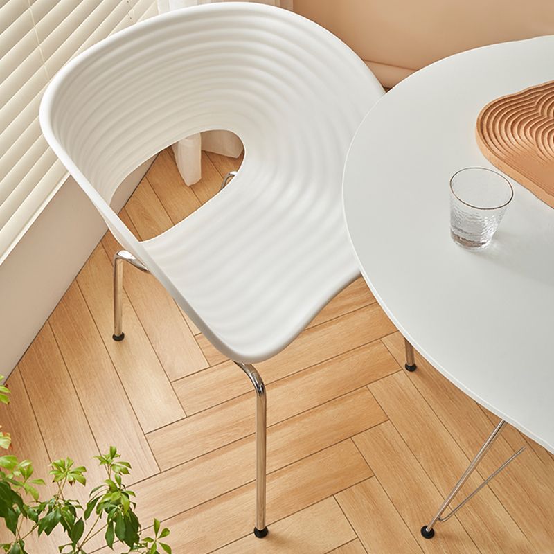 Industrial Style Arm Chair Plastic Indoor Dining Chair for Living Room
