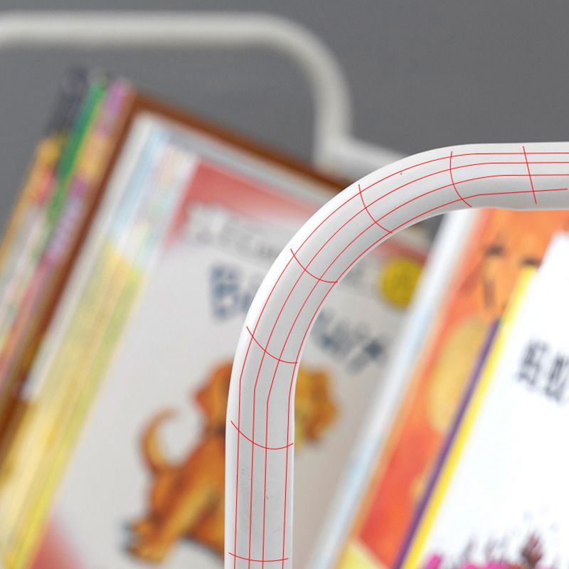 Contemporary Standard Bookcase Metal Open Back Bookshelf with Shelves