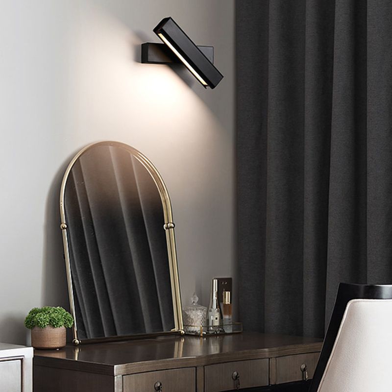 White/Black Single Modern Bathroom Vanity Light LED Wooden Bath Bar