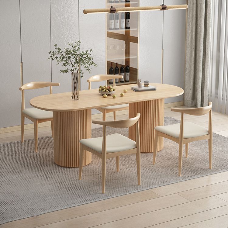 Contemporary Solid Wood Dining Table Set 1/5/7 Pieces Home Dining Room Set