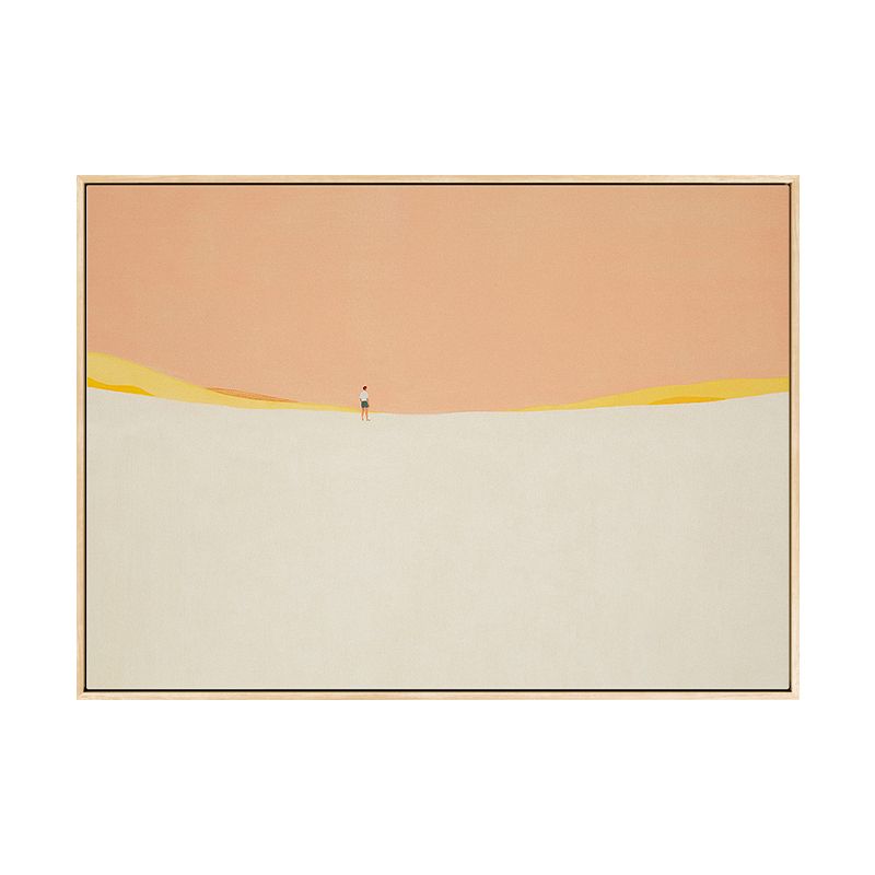 Décoration murale nordique avec paysage abstrait aux couleurs douces, illustration pour chambre de garçon