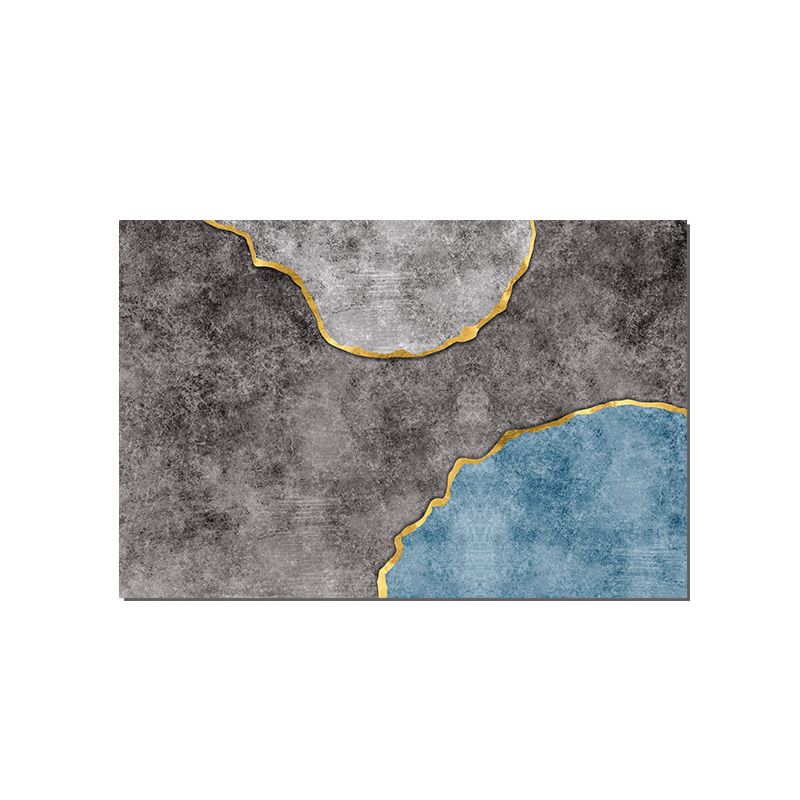 Gorgeous Carpet Trendy Blue Tone Polyester Area Rug Living Room Rug for Non-Slip Backing