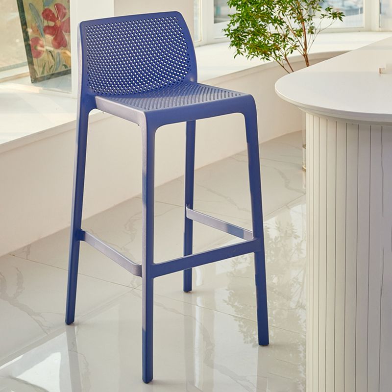 Modern Style Bar-stool Plastic Counter Bar Stool for Kitchen Bar with Plastic Legs
