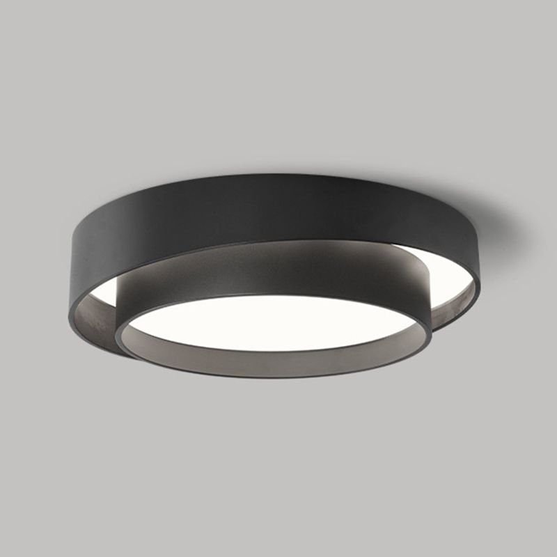 Nordic Round Flush Mount Metal LED Ceiling Light Fixture for Bedroom