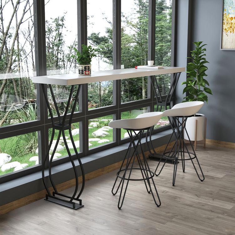 Mesa de barra de 42 pulgadas de estilo glamour Mesa de madera de madera para sala de estar para sala de estar