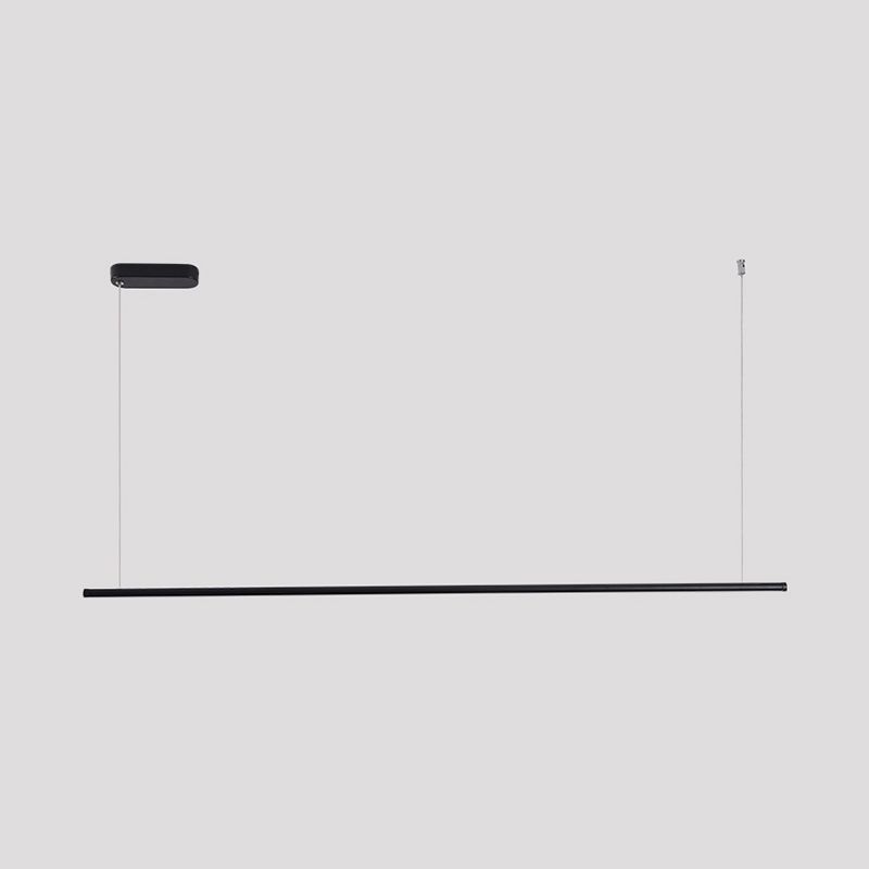 Moderne lineare Form Island Beleuchtung Idee Metal 1 Light Island Anhänger für Esszimmer