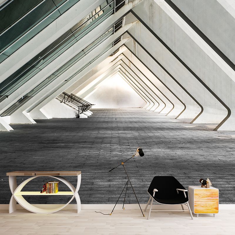 Soft Color 3D illusion Mural with Mysterious Tunnel Pattern  Photography  Wall Decor