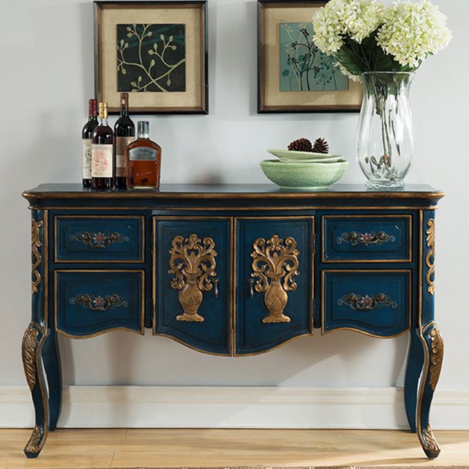 Victoria Wooden Accent Table Free Form Console Sofa Table for Hall