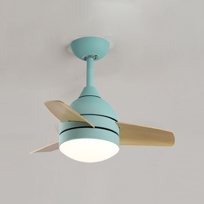 Geometrie plafondventilator licht Kinderstijl metalen metalen Led LED -licht Licht voor een slaapkamer voor slaapkamer