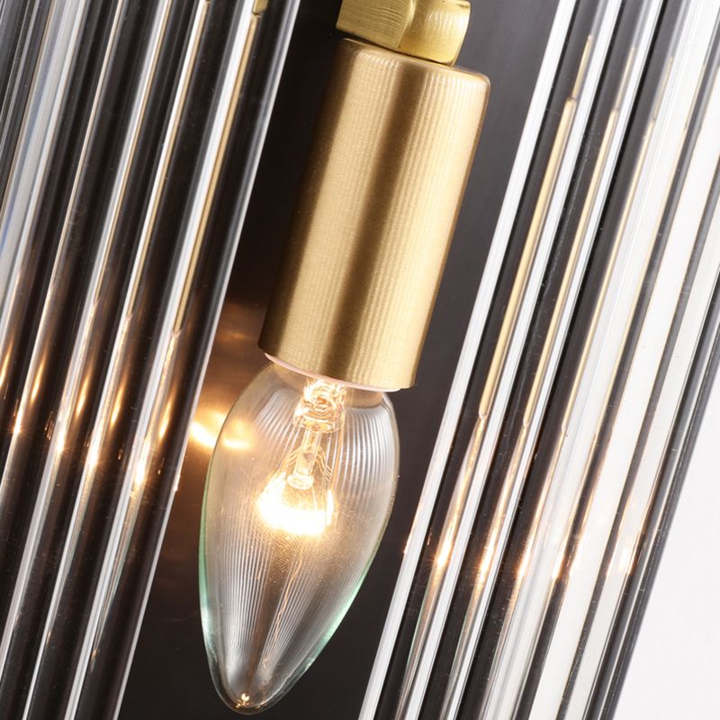 Finition en laiton / finition noire Lumière murale semi-cylindrique Métal du milieu du siècle 1/2 têtes luminaire mural