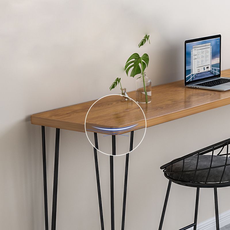 Wood Bar Dining Table Modern Rectangle Bar Table with Four Legs base for Dining Room