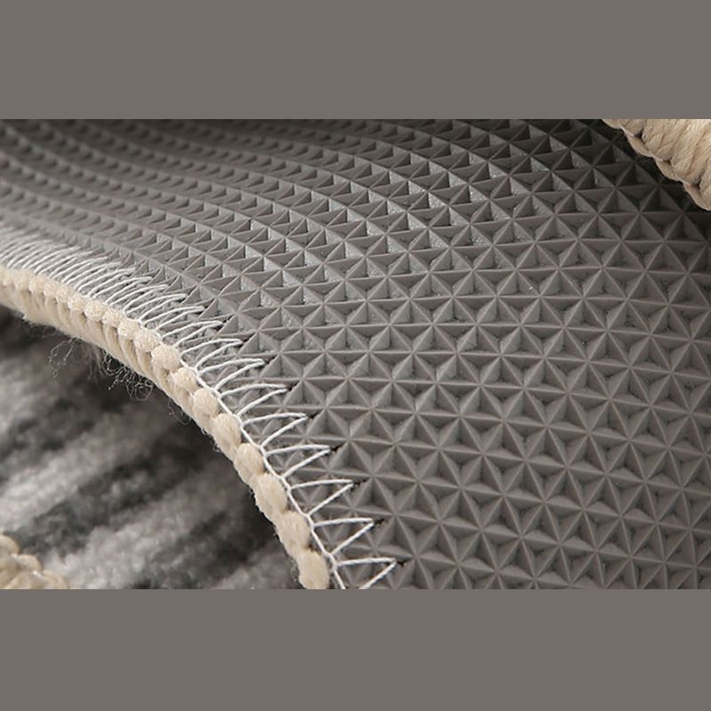 Yellow Tone Modern Area Carpet Polyester Banded Indoor Rug Anti-Slip Backing Carpet for Home Decor