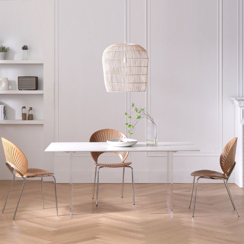 Modern Rectangle Dining Table Sintered Stone Dinner Table for Dining Room