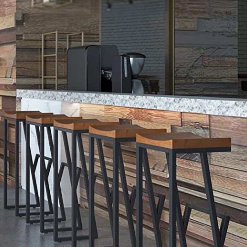 Glam Rectangle Pub Table Set 1/2/3/7 Pieces Pine Wood Top Bar Table with Metal Stools