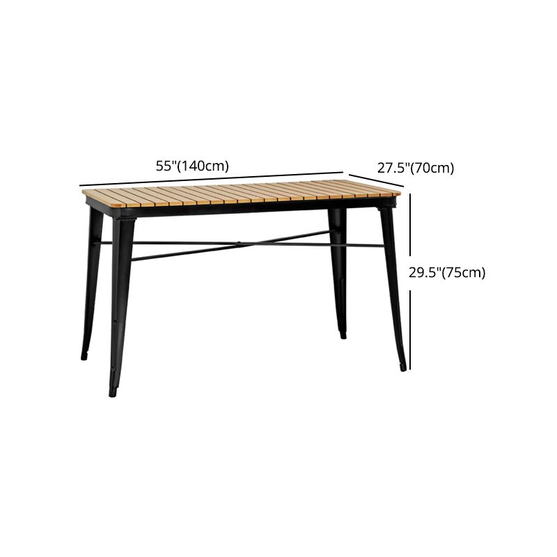 1/3/5 PCS Metal Industrial Dinette Ensemble avec ensemble de restauration en bois fabriqué