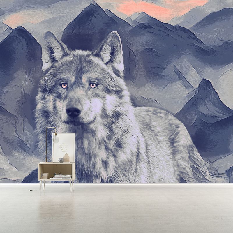 Contemporary Style Animal Illustration Wall Murals for Living Room, Water Resistant