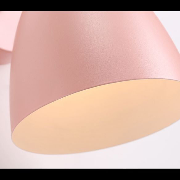 Nordic Style Cone-Shaped Wall Light 1 Light Iron Wall Lamp for Living Room