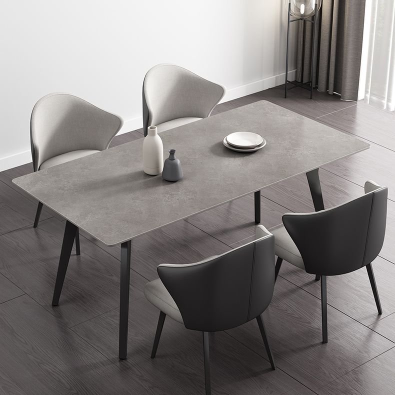 Forma rectangular mesa de estilo industrial mesa de piedra sinterizada para uso doméstico