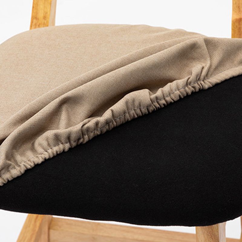 Modern Armless Backrest Counter Stool Rubber Wood Cafe Bar Stool with Seat and Pedal