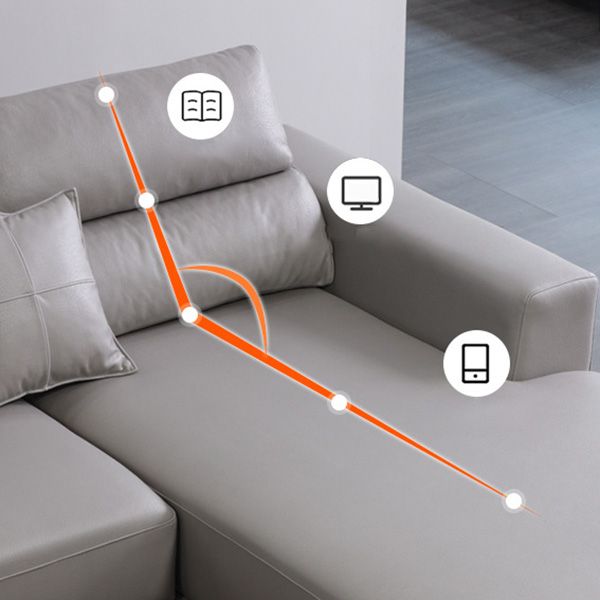 Industrial Living Room Settee Faux Leather Square Arm Cushions sofa