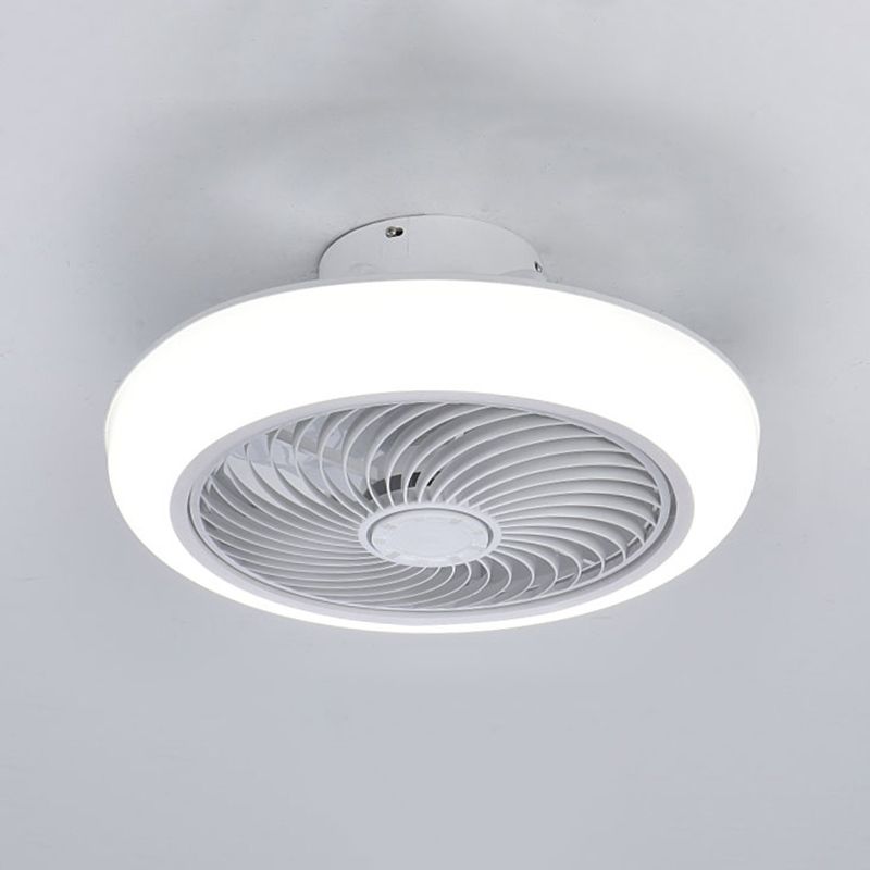 Modern Round Fan Light Metal Colorful Flush Mount Light for Living Room