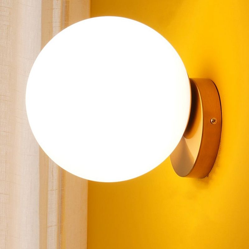 Modern Style Wall Mounted Sconce Glass Shade Wall Lights for Bedroom