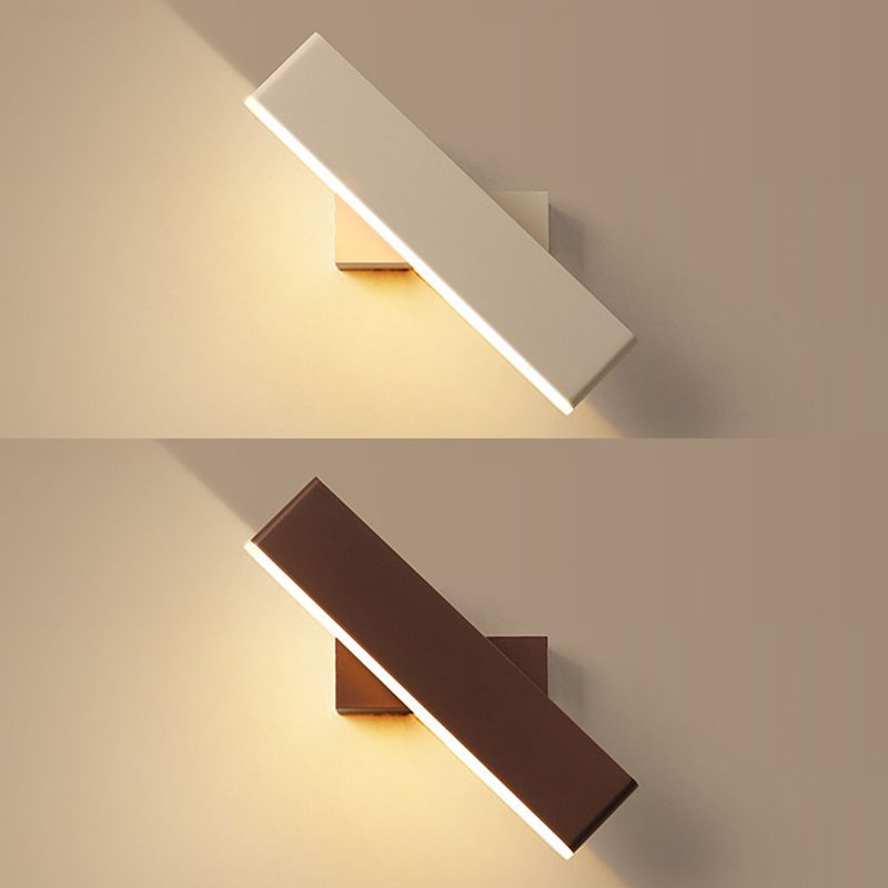 Modern Simple Wall Light Rectangle Shape Wall Lamp with Acrylic Shade for Bedroom