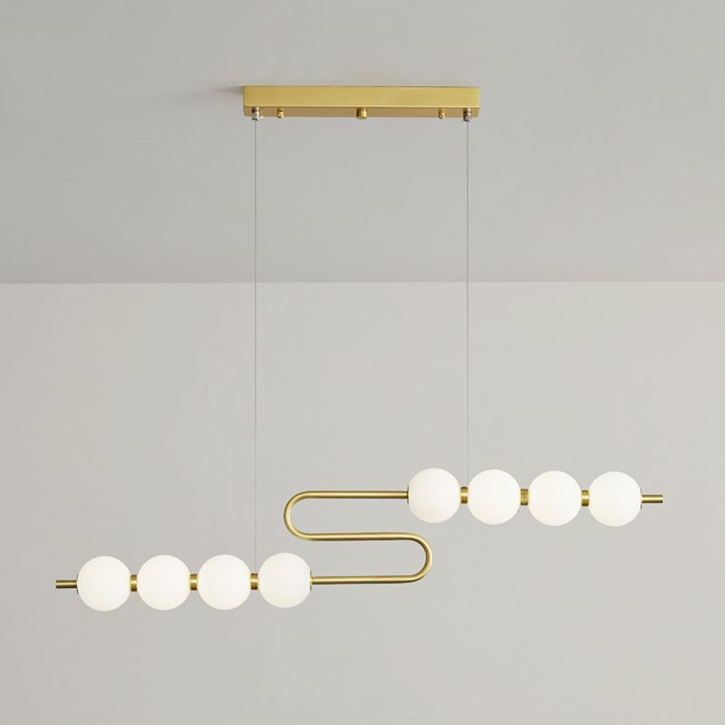 Modern Style Ball Shape Island Pendants Glass Pendant Lights for Dining Room