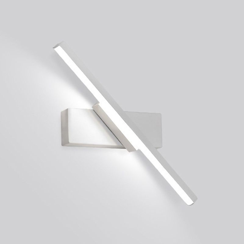 Nordic Style Metal Wall Light Strip Shape Rotatable Wall Lamp for Bedroom