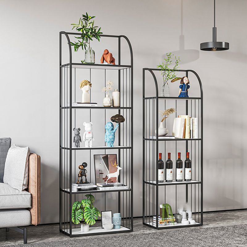Standard Open Back Bookshelf Etagere Contemporary Metal Bookcase