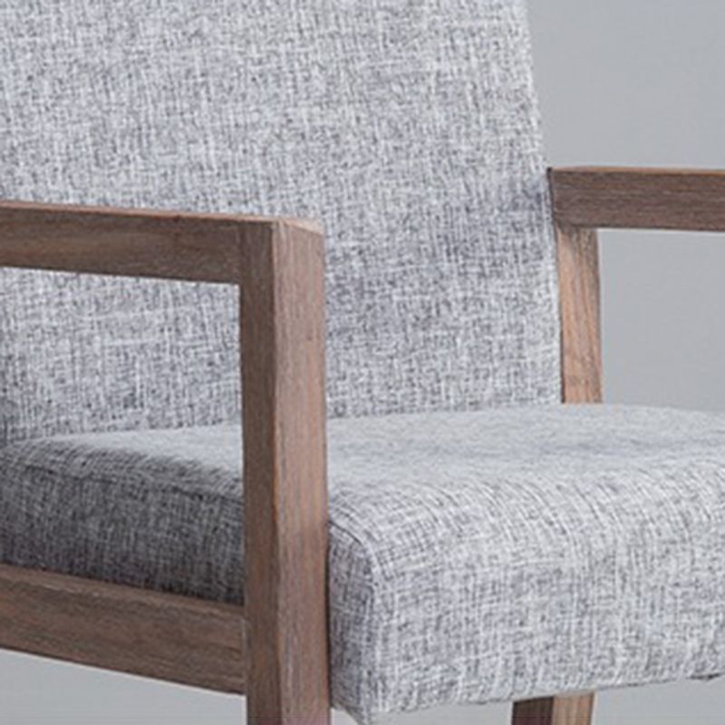 Sillón estilo campestre tapizado con respaldo sólido sillón individual de comedor