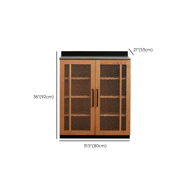 Modern & Contemporary Solid Wood Sideboard Cabinet with Cabinets and Drawers