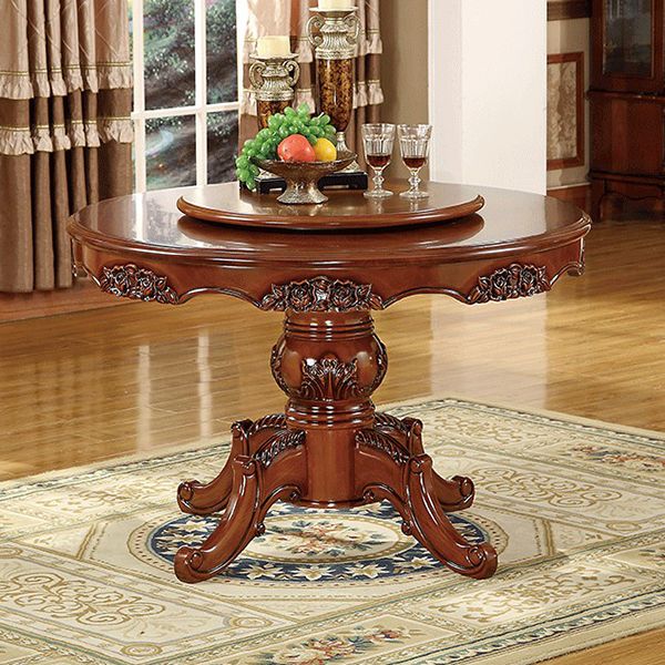 51.18'' Vitoria Round Shape Table Kitchen Dining Table with Pedestal Base