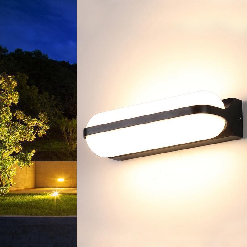 Simple Wall Sconce Waterproof Outdoor Sconce Light Fixture in Black