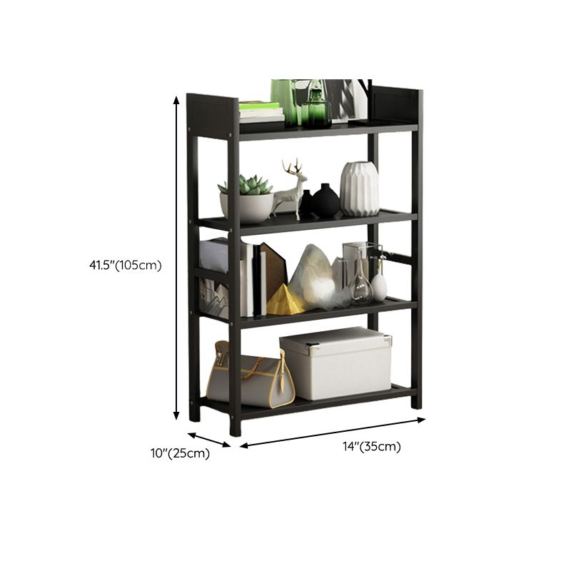 Open Bamboo Home Bookshelf Modern Etagere Shelf Bookcase with Shelves