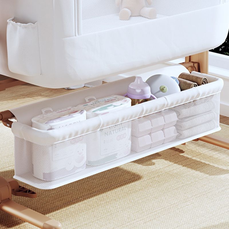 Height Adjustable Co-Sleeper & Bedside Bassinets Fabric Bassinet with Mattress