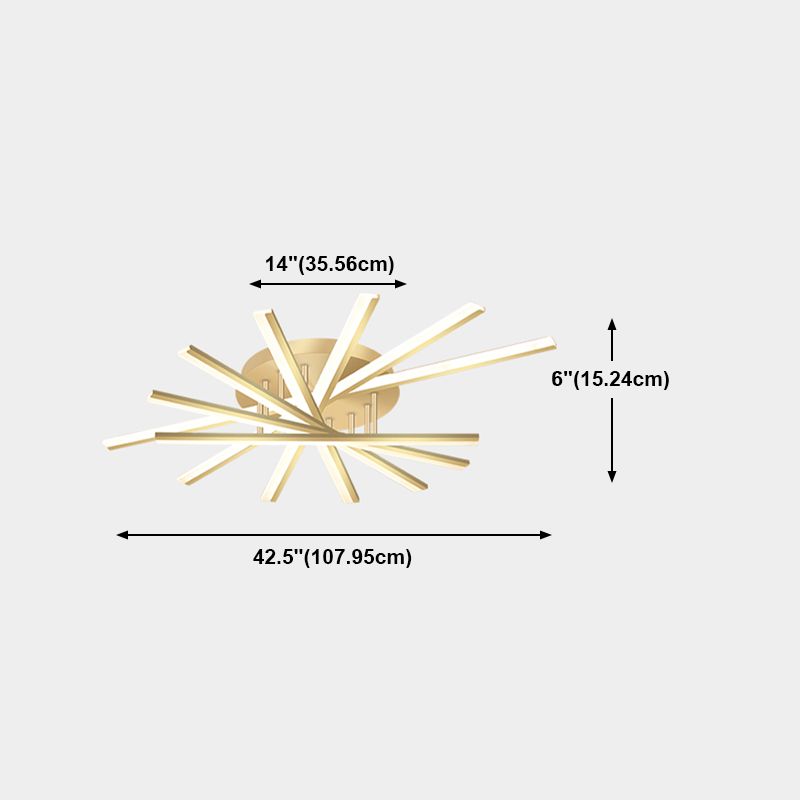Luces de techo montados con rubor Sputnik LED Simplicidad de iluminación para dormitorio