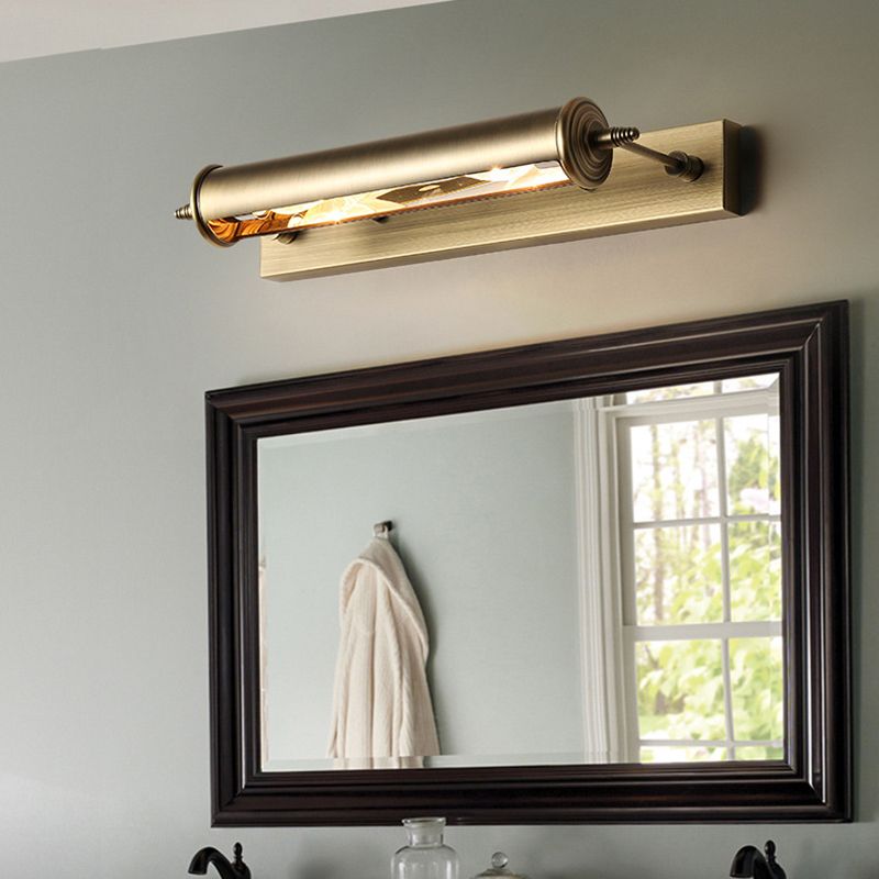 Gold Metal Wall Mounted Lamps Postmodern 1 Blub Wall Sconce for Washing Room