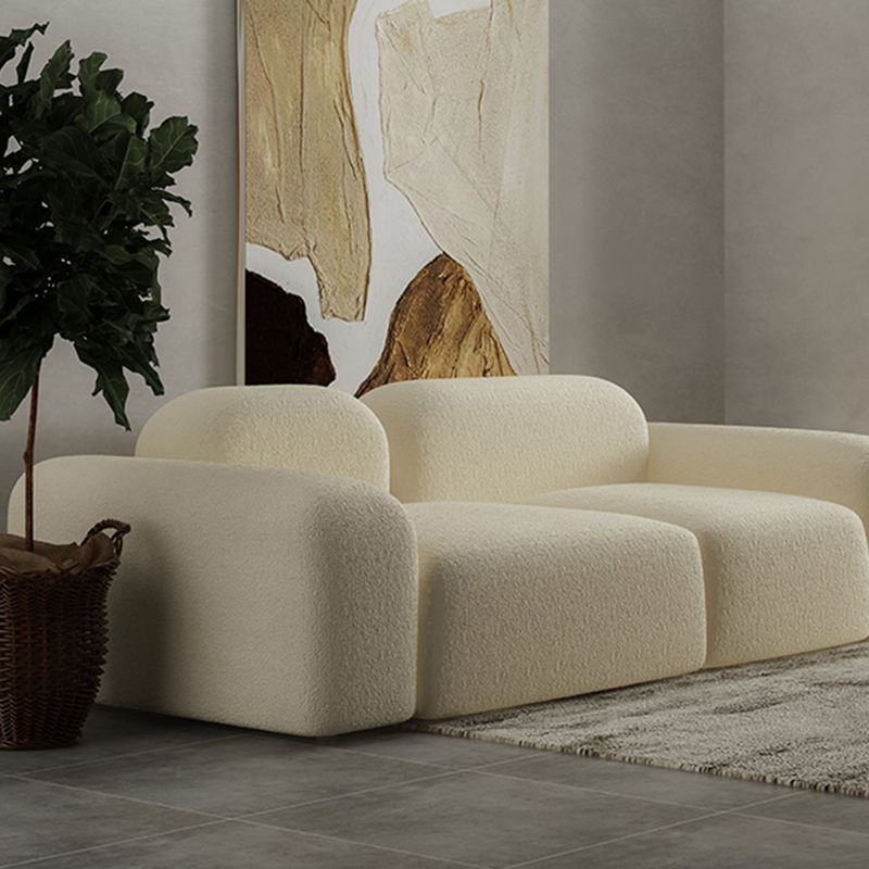 Wool Tight Back Sofa 39.37"W * 25.59" H in White for Living Room