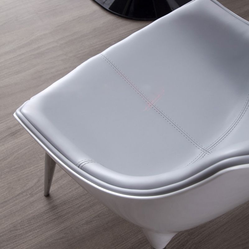 Silla auxiliar para el hogar de estilo moderno, silla de comedor tapizada de metal con respaldo sólido (juego de 2)