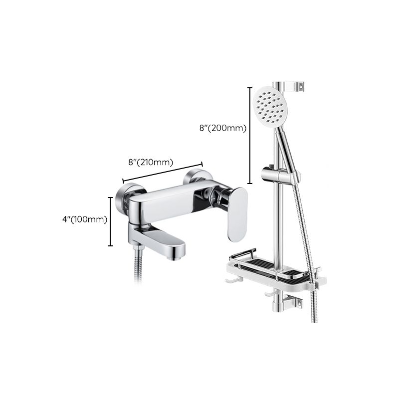 Modern Wall Mounted Bath Faucet Trim Metal Single Handle Tub Faucet Trim