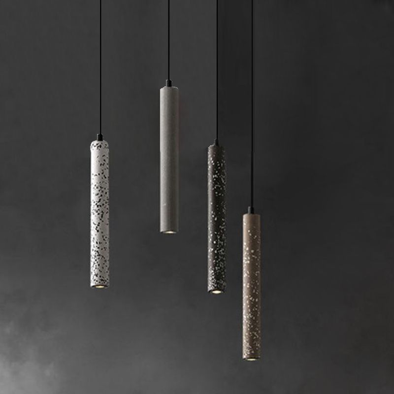 Trapezoid Stick Pendant Lighting Nordic 1 Bulb Down Light Fixture over Dining Table