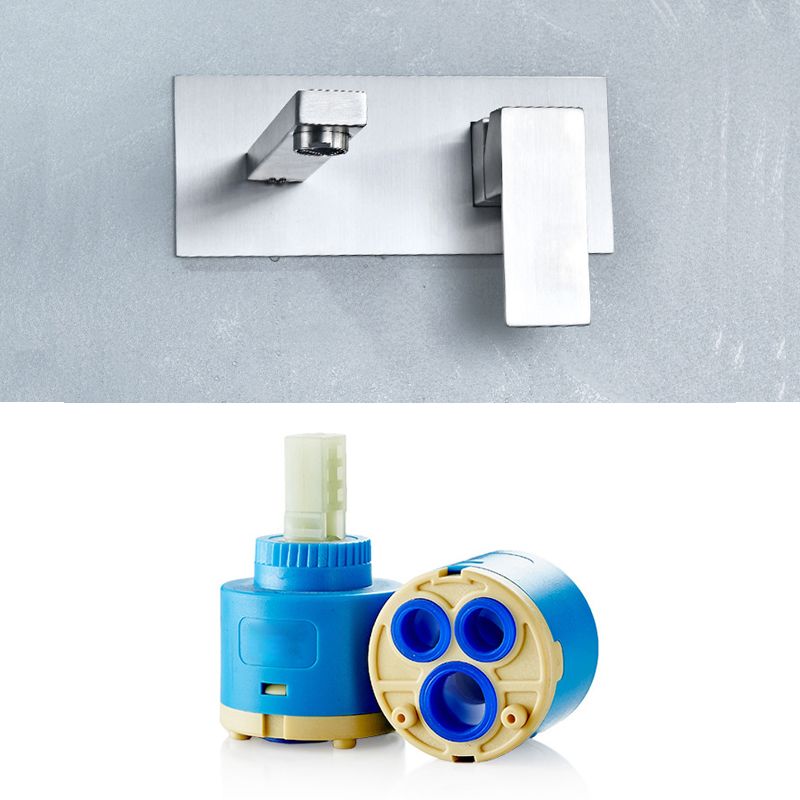 Stainless Steel Wall Mounted Bathroom Faucet Light Luxury Bathroom Faucet Modern Faucet