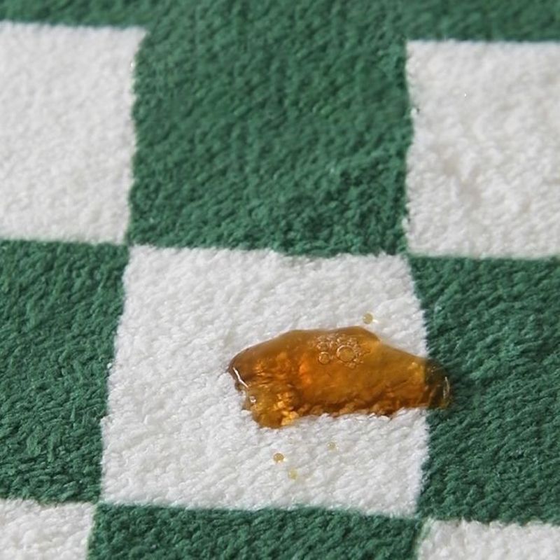 Green Modern Rug Polyester Grid Rug Stain Resistant Rug for Living Room